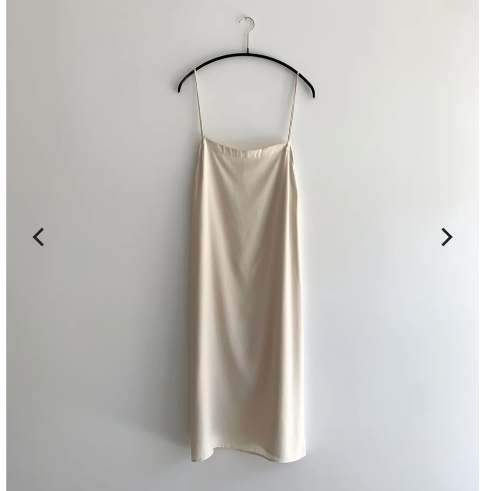 Kamperett Short Silk Slip Ivory